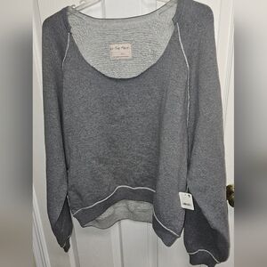 Free People Midnight Pullover Heritage Gray Oversized Xs, Small, Large NWT$158